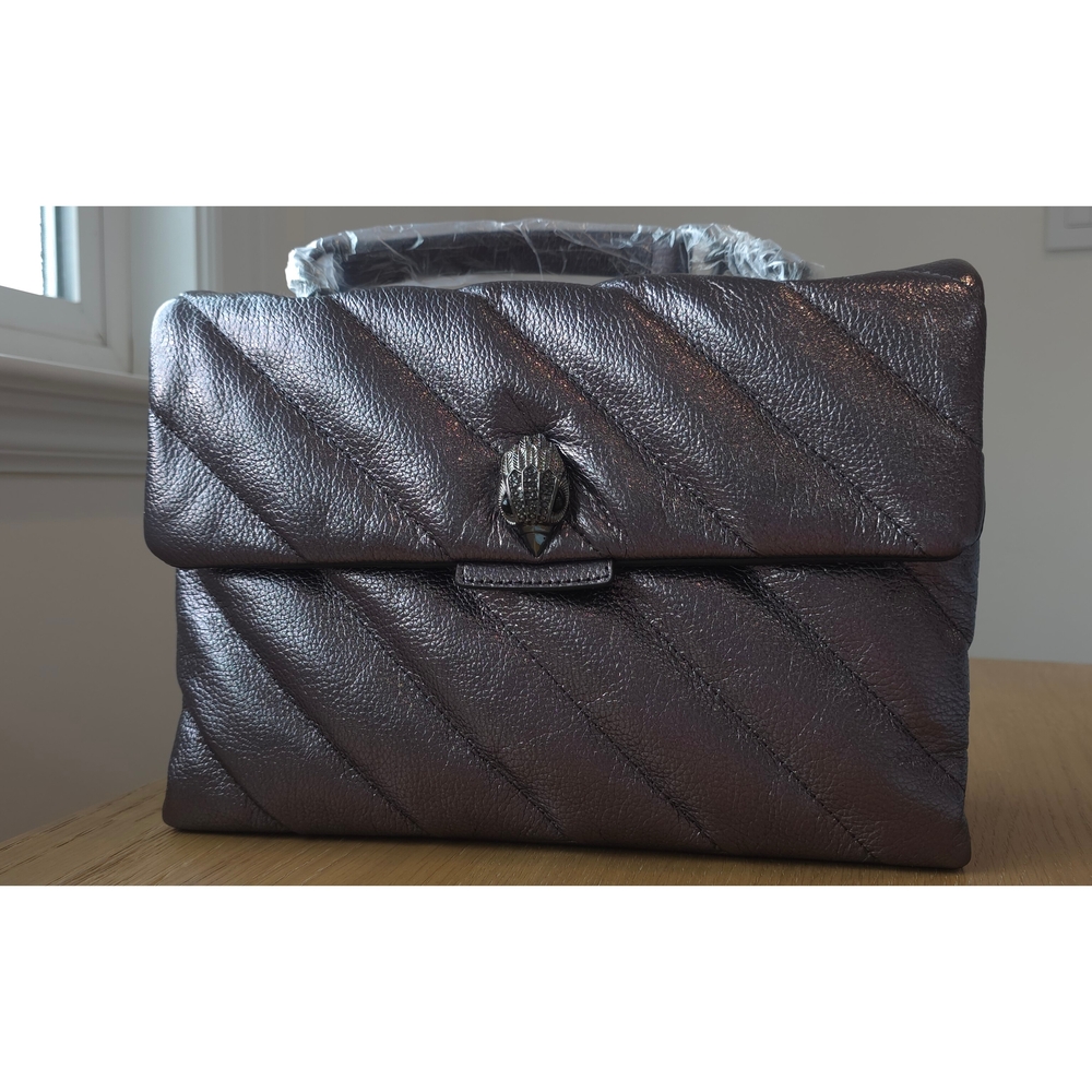 Kurt Geiger London Metallic Soho Leather Shoulder Bag Eagle Chain Designer Purse